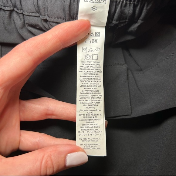 Alo Yoga High-Waist Pursuit Trouser Regular Black Size Extra Extra Small - Picture 11 of 14